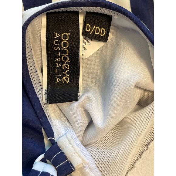 Bond Eye Australia One Piece Maillot Swimsuit US 10 D/DD White Navy Striped - Picture 9 of 10